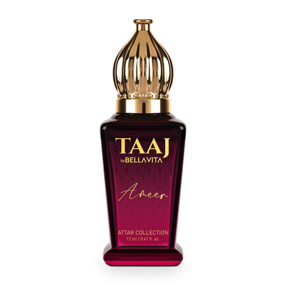 Bella Vita Luxury TAAJ Ameer Attar with Lemon, Tonka, Vanilla & Patchouli for Men and Women|Alcohol-free Roll On, Musky Long Lasting Fragrance, 12 ML