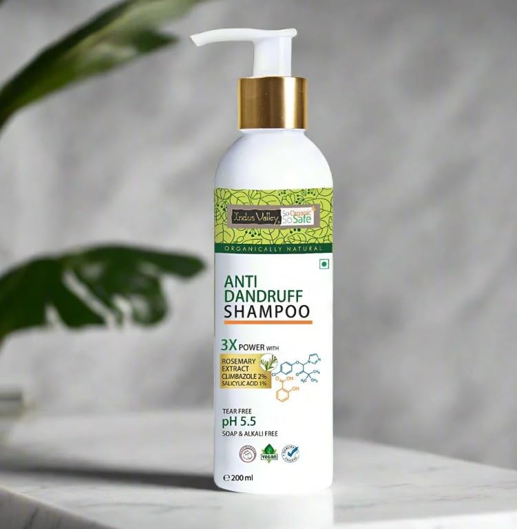 INDUS VALLEY Anti-Dandruff Shampoo with Rosemarry Oil For Hair Fall Defense - 500 ml