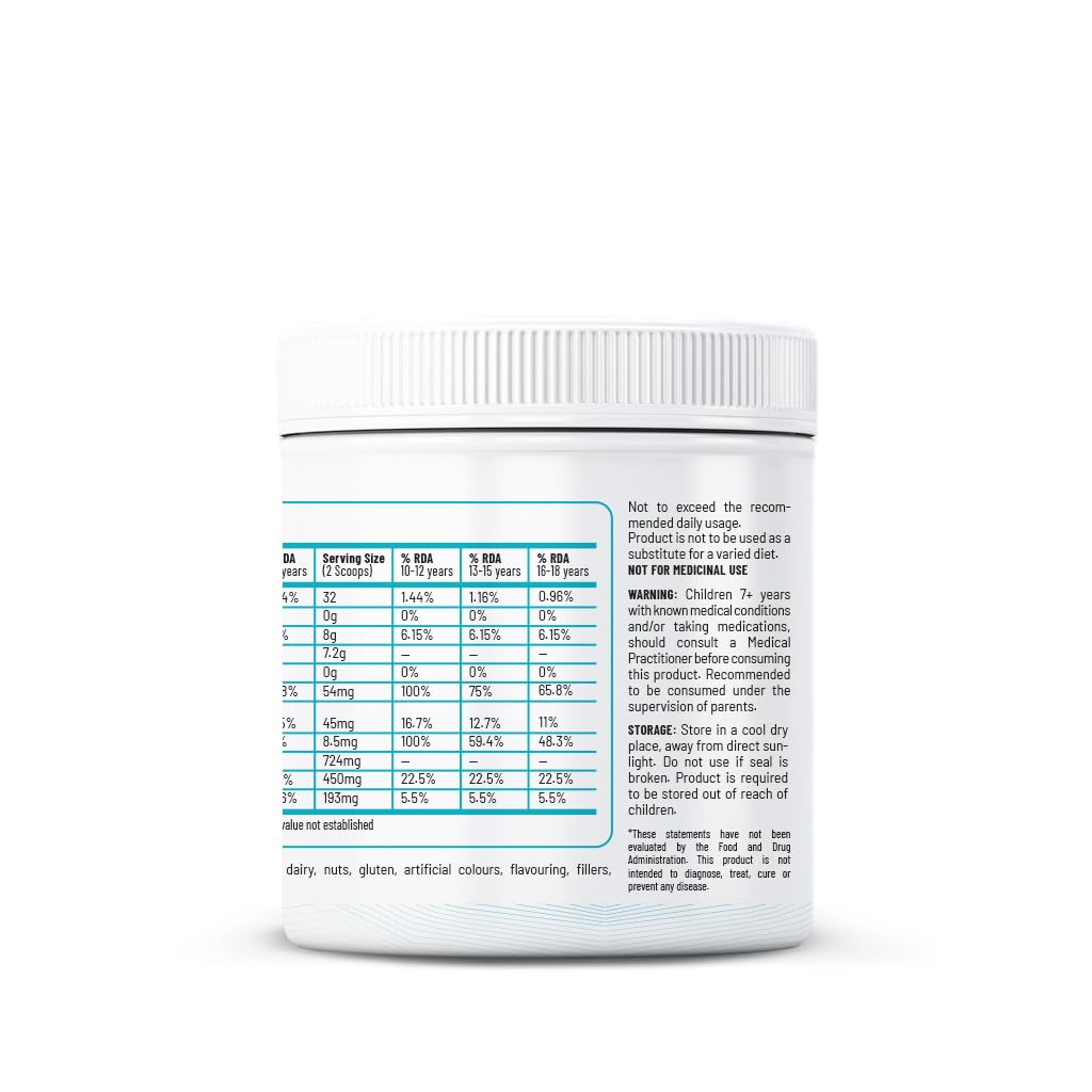 Unived Juniorâ€™s Hydration Mix | For Young Athletes | For Energy and to Replenish Lost Electrolytes & to Rehydrate | Essential Electrolytes with Vitamin C & Zinc | Ages 7-18 (Unflavoured)