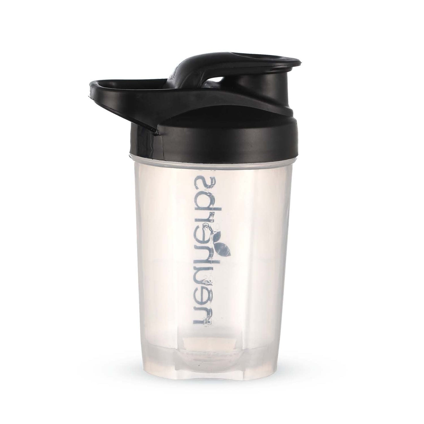 Neuherbs Plastic Gym Protein Shaker Bottle For Protein Shakes With Whisk Ball | Bpa Free| 100% Leak Proof | 400 Ml | Black & White Color, 400 milliliter