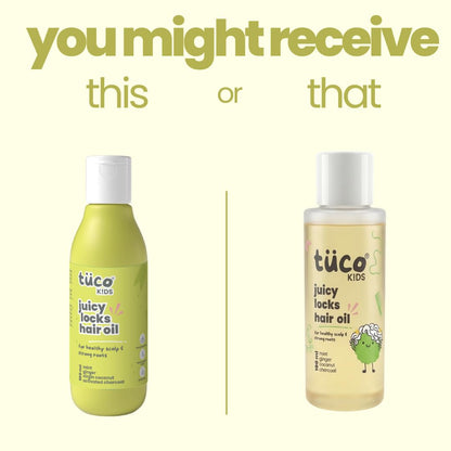 Tuco Kids Hair Oil with Extra Virgin Coconut, Mint, Ginger and Wintergreen For Itchy Scalp and Rough Hair for Kids Ages 2-5, 5-10, 10-15 | 100ml