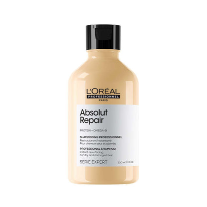 L'OrÃ©al Professionnel Absolut Repair Shampoo for Dry & Damaged Hair - 300ml | Professional shampoo for Strengthening and Repairing Hair, With Protein & Omega-9, For Men & Women