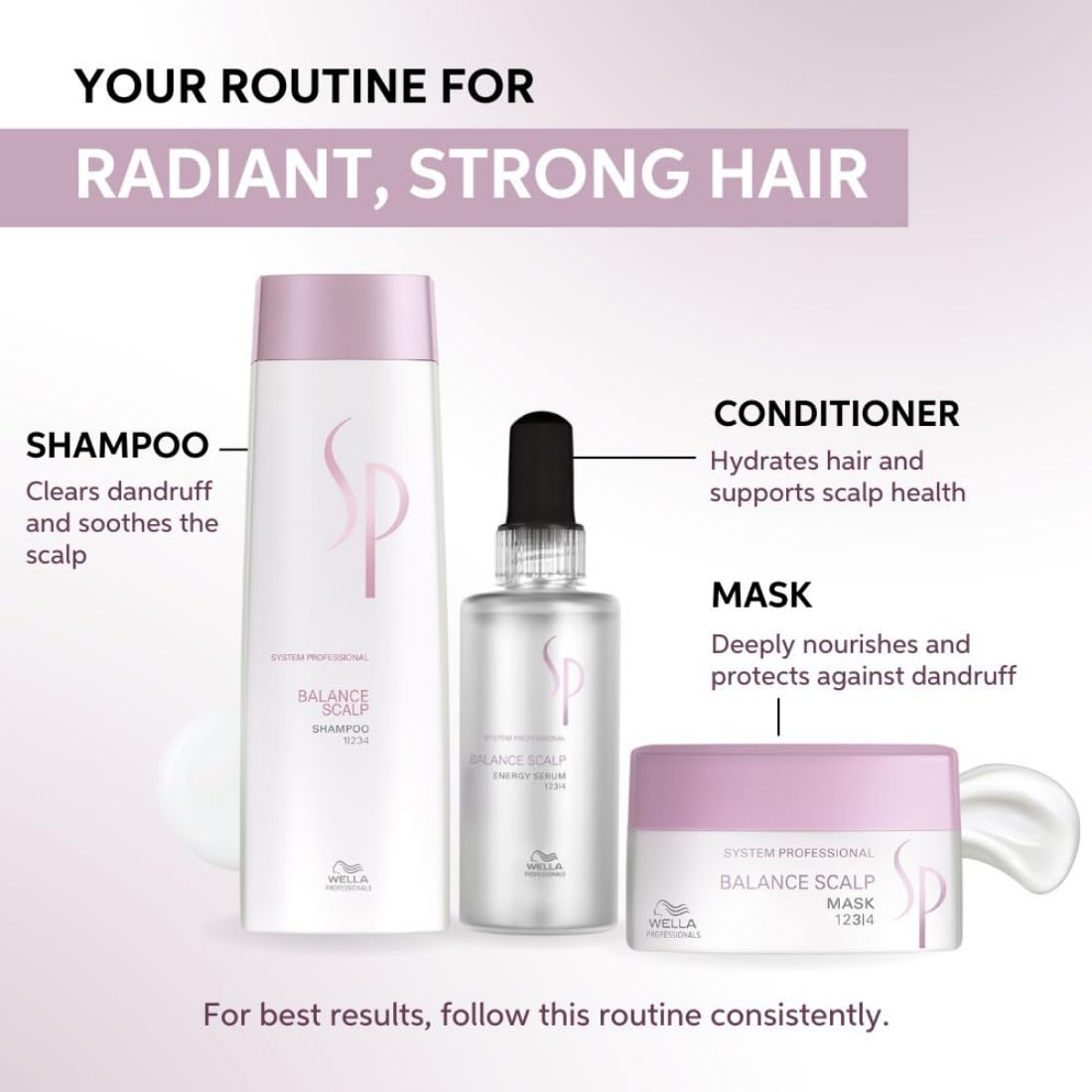 Wella Professionals SP Balance Scalp Shampoo for Sensitive & Delicate Scalp | Gentle & Soothing Shampoo for Scalp Care Reduces Hairfall