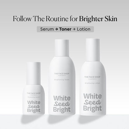 The Face Shop White Seed Brightening Face Toner with Niacinamide & Vitamin B | For Dark Spots, Dullness & Acne Scars | Suitable for Normal, Oily, Dry, Combination Skin | Sulphate & Paraben Free, 250ml