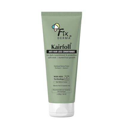 FIXDERMA Kairfoll Anti Hair Loss Conditioner, Conditioner For Hair Growth & Hair Fall Control, Hair Conditioner For Dry Frizzy Hair, Conditioner For Women - 200 Gram - Natural
