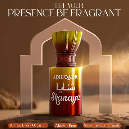 Adilqadri Shanaya Attar for Men & Women | Arabic & French Blend | Chocolate, Amber & Wood Fragrance Notes | Long-Lasting Non-Alcoholic Roll-On Attar | Ideal Gift |5.5ML Pack