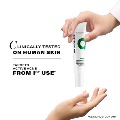 Novology Acne Spot Corrector Gel | For Active Acne, Pimples, Whiteheads | 30g