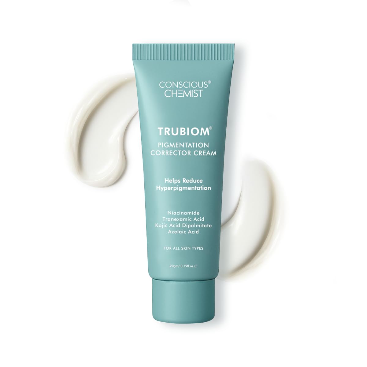 Conscious Chemist Kojic Acid Face Cream | 20g | Azelaic Acid Cream for Men & Women with Niacinamide | Anti Pigmentation, Reduce Dark Spots, All Skin Type - Trubiom