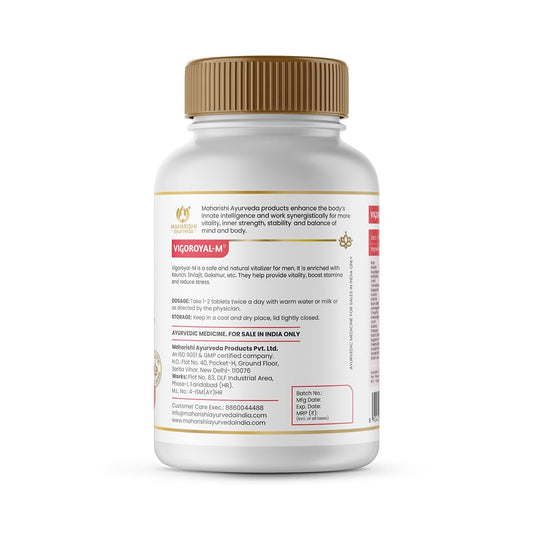 Maharishi Ayurveda Shilajit Tablets | Vigoroyal M- Infused with Original Shilajit | Natural Shilajeet - 60 tablets