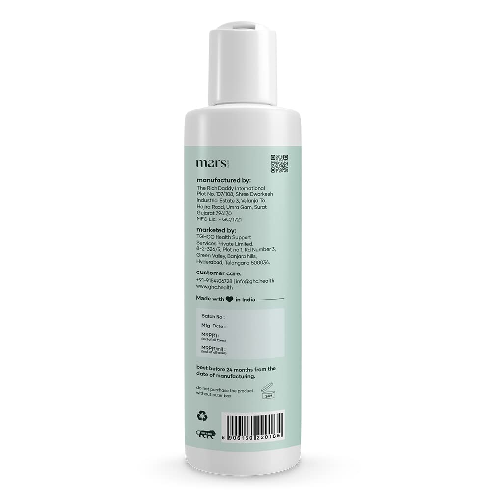 mars by GHC Jojoba Oil With Brahmi, Tea Tree, Bhringraj, Onion Seed, Fenugreek & 15 Other Natural Oils & Extracts - Thick, Shiny & Strong Hair Growth Hair Oil (200 ml)