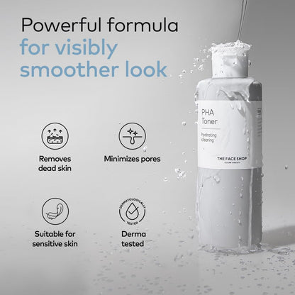 The Face Shop Alltimate PHA Toner, 200ml | Gentle Exfoliation & Smooth Skin | Hydrating Toner for Sensitive Skin | Korean Skincare