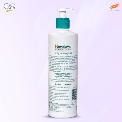 Himalaya Baby Massage Oil for Strong bones & muscles â€“ 500ml | No.1 Doctor Prescribed