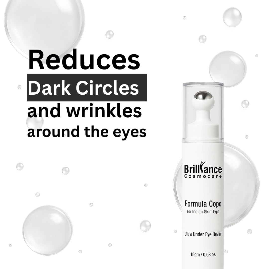 Brilliance Advance Under Eye Serum for Dark Circles & Puffiness â€“ Hydrating Anti-Aging Formula with Peptides,Niacinamide & Hyaluronic Acid | Dermatologist Tested | 15gm