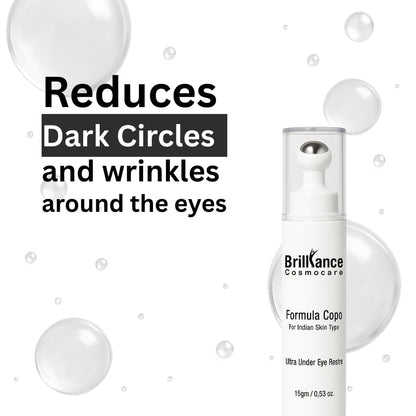 Brilliance Advance Under Eye Serum for Dark Circles & Puffiness â€“ Hydrating Anti-Aging Formula with Peptides,Niacinamide & Hyaluronic Acid | Dermatologist Tested | 15gm