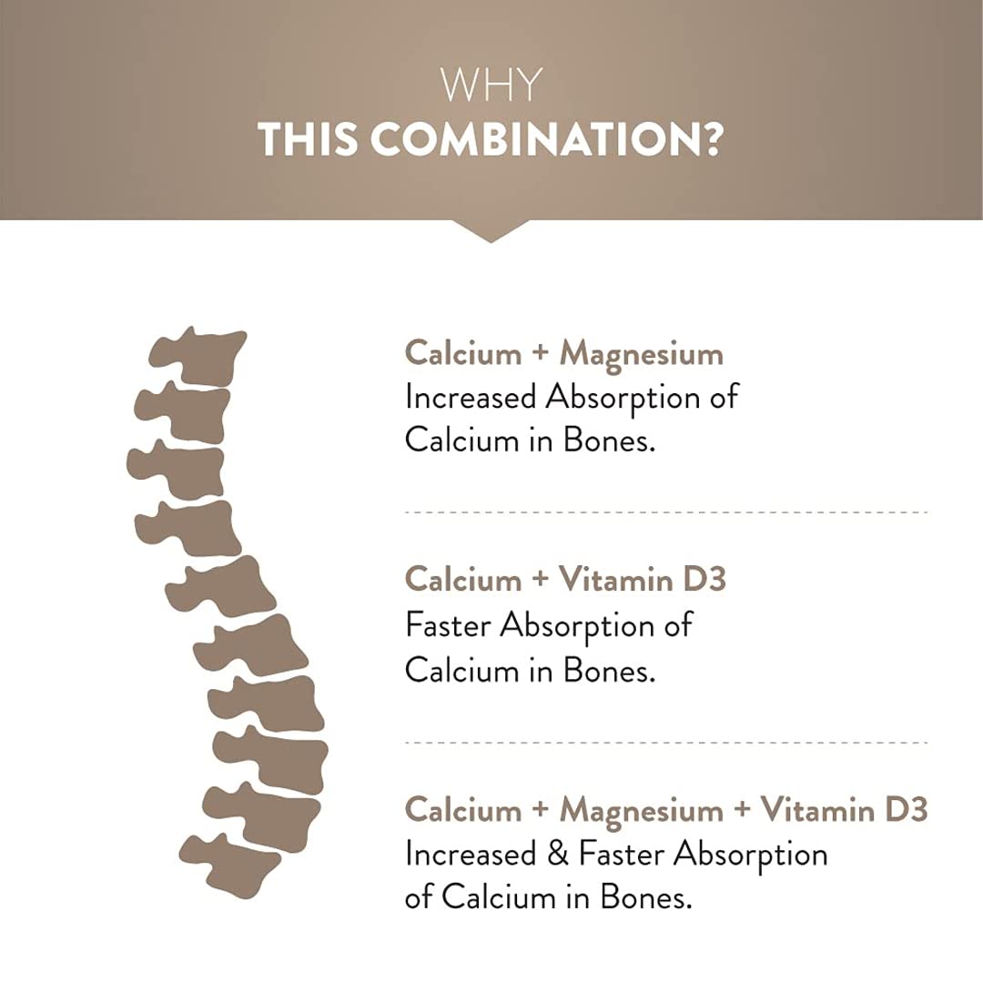 Swisse Magnesium, Calcium+D3 Supports Muscle Function, Energy & Bone Health (Manufactured In Australia) - 60 Tablets (1 Tablet Per Serving)