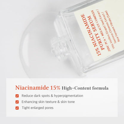 Dr.Althea 15% Niacinamide Purity Serum | Brightening & Pore-Minimizing Face Serum | Vegan Korean Skincare | 30ml