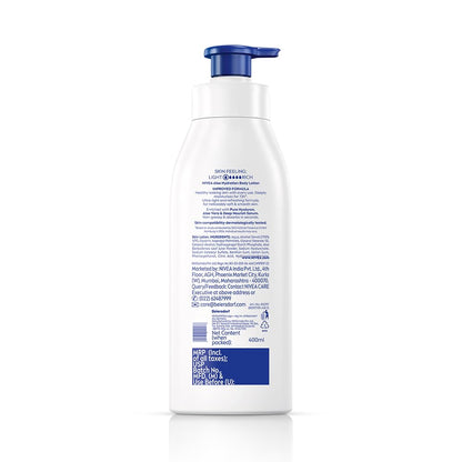 NIVEA Aloe Hydration Body Lotion, 400ml | 72H Moisturization | With Deep Moisture Serum & 100% Natural Aloe Vera Extracts | All Skin Types