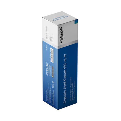Zeelab Glycolic Acid 6% Cream for Acne, Dark Spots, Oily & Dry Skin, Acne Scars & Pigmentation â€“ Exfoliating & Brightening 6 Percent Glycolic Acid Cream for Face â€“ Dermatologist Recommended â€“ 30g