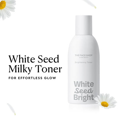 The Face Shop White Seed Brightening Face Toner with Niacinamide & Vitamin B | For Dark Spots, Dullness & Acne Scars | Suitable for Normal, Oily, Dry, Combination Skin | Sulphate & Paraben Free, 250ml
