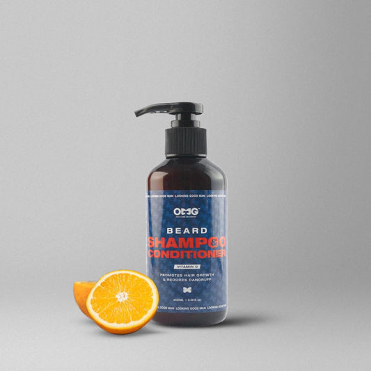 OMG Beard Shampoo & Conditioner 180ml | Promotes Hair Growth & Reduces Dandruff | Enriched with Vitamin C