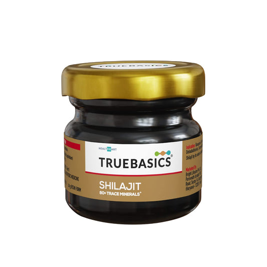 TrueBasics Shilajit Resin (20g) | 80+ Trace Minerals, Ultra Purified, High Fulvic Acid | For Immunity, Strength & Stamina