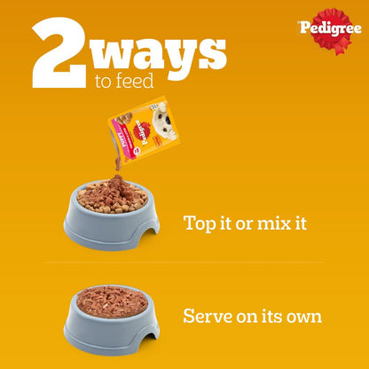 Pedigree Puppy Wet Dog Food, Chicken Chunks in Gravy, 70 g (Pack of 15), Complete & Balanced Meal for Puppies