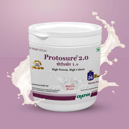 Cratus Protosure 2.0 - Helps Manage Diabetes | Rich in Proteins and Calories | Easily Digestible Fats | Filled with Essential Vitamins and Minerals | Low Glycemic Index