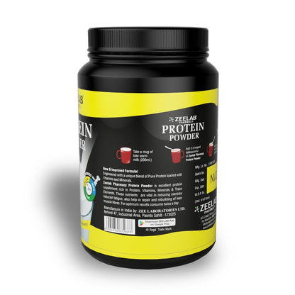 Zeelab Protein Powder 500g Vanilla Flavour | Health And Nutritional Protein Drink For All Age Group | 25 Vital Nutrients to Support Strength, Immunity and Active Life (Vanilla 500g)