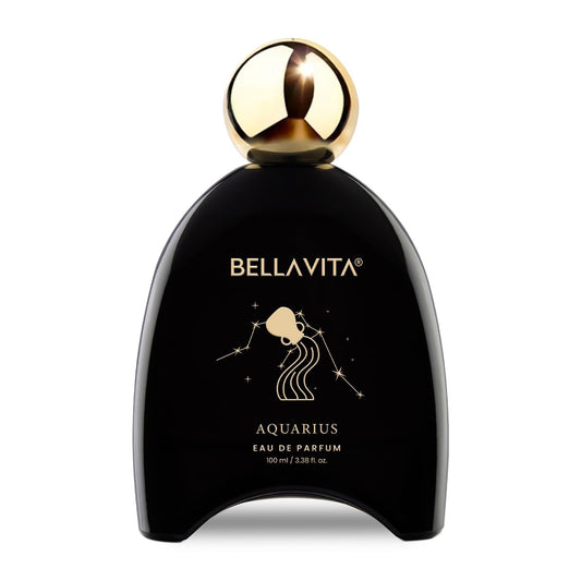 BELLAVITA Zodiac Collection Aquarius EDP Unisex | Bergamot, Tonka and Musk | Premium Long Lasting Fragrance Perfume for Men and Women, 100ml