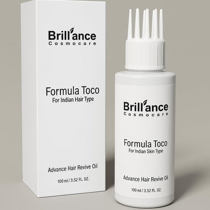Brilliance Formula TOCO Herbal Hair Growth Oil | 3x Onion Black Seed, Rosemary, Argan Oil, Vitamin E & Biotin | Anti Hair Fall, Fast Regrowth & Nourishing Non-Sticky Hair Oil for Men & Women, 100ml â€“ Dermatologist Tested