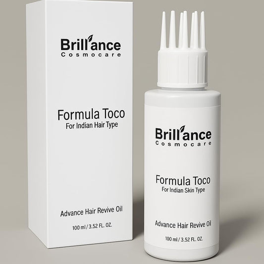 Brilliance Formula TOCO Herbal Hair Growth Oil | 3x Onion Black Seed, Rosemary, Argan Oil, Vitamin E & Biotin | Anti Hair Fall, Fast Regrowth & Nourishing Non-Sticky Hair Oil for Men & Women, 100ml â€“ Dermatologist Tested
