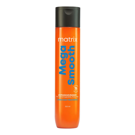 Matrix Mega Smooth Professional Shampoo with Shea Butter & Amino Acids, for Frizzy Hair | Max Smoothness for 4 Days | Used by 1 Lakh Hairstylists*| For All Hair Types | Paraben Free