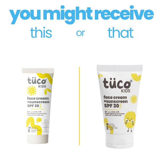 TucoÂ® Kids 2 in 1 Face Cream + Sunscreen SPF 30 with Saffron oil for Kids | Ages 2-5, 5-10, 10-15 | UVA/UVB PA++++ | Broad Spectrum | Benzophenone- 3, Avobenzone Free | 30gm |