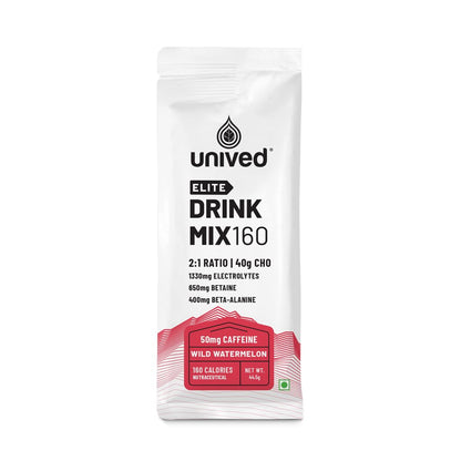 Unived Elite Drink Mix 160 | Isotonic Energy Drink | 2:1 Ratio & 40g Carbohydrates with Betaine & Beta-Alanine | Endurance Athletes Sports Drink