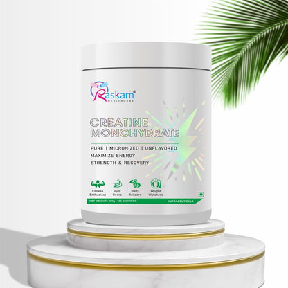 Pure Creatine Monohydrate 500gm, 166 Servings | Rapid Absorption | Enhanced Muscle Strength & Power | Vegan Powder
