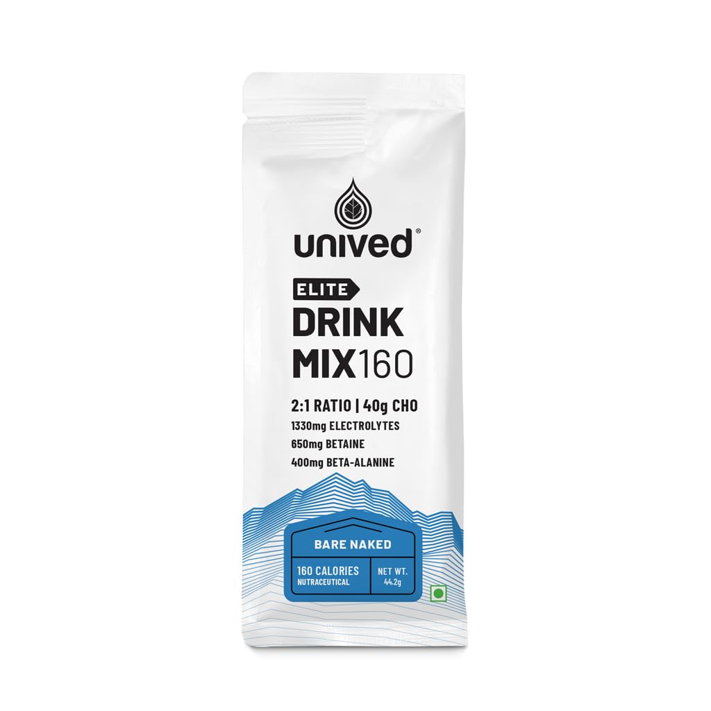 Unived Elite Drink Mix 160 | Isotonic Energy Drink | 2:1 Ratio & 40g Carbohydrates with Betaine & Beta-Alanine | Endurance Athletes Sports Drink