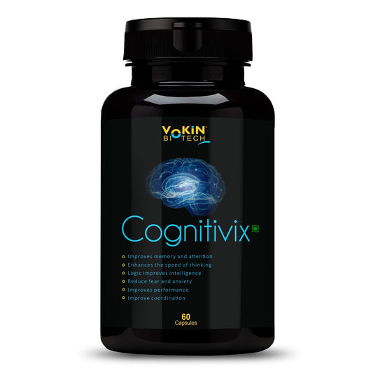 Vokin Biotech Cognitivix -Unique Brain activation Ginkgo Biloba With Ginseng extract 60 Veg capsule