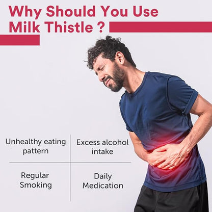 Simply Herbal Milk Thistle Extract 800mg with Silymarin â€“ 60 Vegetarian Capsules | Liver Support Formula | Herbal Supplement for Wellness