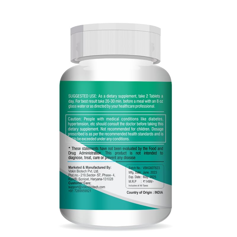 Vokin Biotech Keto Guru 60 Tablets Supplement for Weight Management, Fat Burner, Appetite Suppressant- Pack of 1