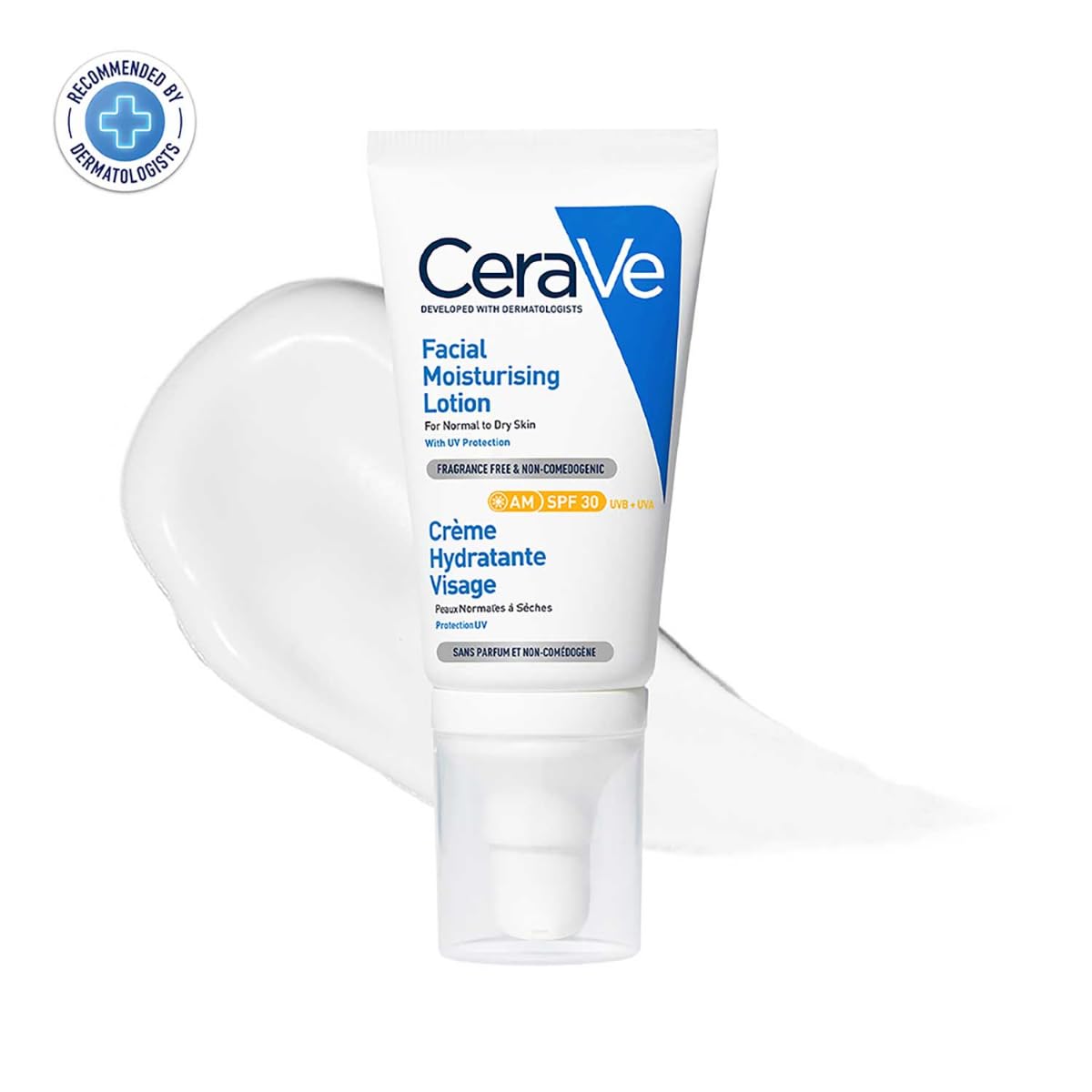 CeraVe AM Facial Moisturizing Lotion For Normal to Dry Skin (52ml) - Broad Spectrum SPF 30 Sunscreen | Non-Comedogenic, Paraben-Free And Fragrance-Free Lotion
