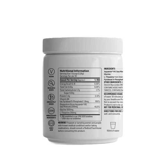 Unived Luna | Relaxation Calmness & Deep Sleep | Aquamin Magnesium, KSM-66 Ashwagandha, Glycine, L-Theanine | Melatonin Free | 30 Servings