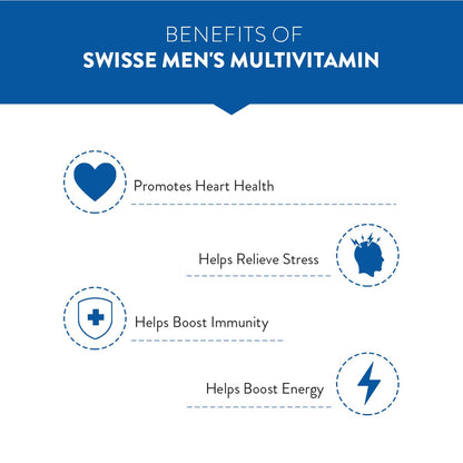 Swisse Men's Multivitamin - Manufactured In Australia, Imported Multivitamin From Australia's No.1 Multivitamin Brand - Boosts Energy, Stamina & Vitality With Ginseng & 35 Other Vital Herbs, Vitamins & Minerals (60 Tabs)