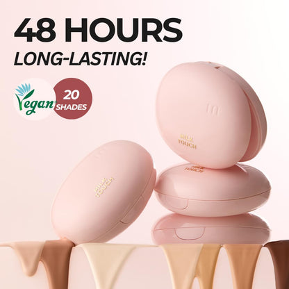 milktouch All-Day Skin Fit Milky Glow Cushion Foundation 24W Honey â€“ Warm Beige Glow, Seamless Coverage Cushion Makeup | 15g
