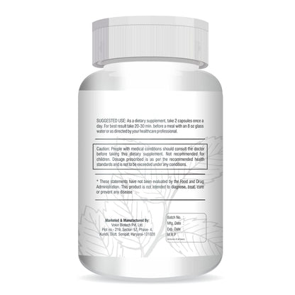 Vokin Biotech Herbal Insulux Plus For Endocrine Health and Sugar Control Berberine 200 mg and Milk Thistle 200 mg Manages Blood Sugar Levels I For Both Men & Women (60 Capsules)