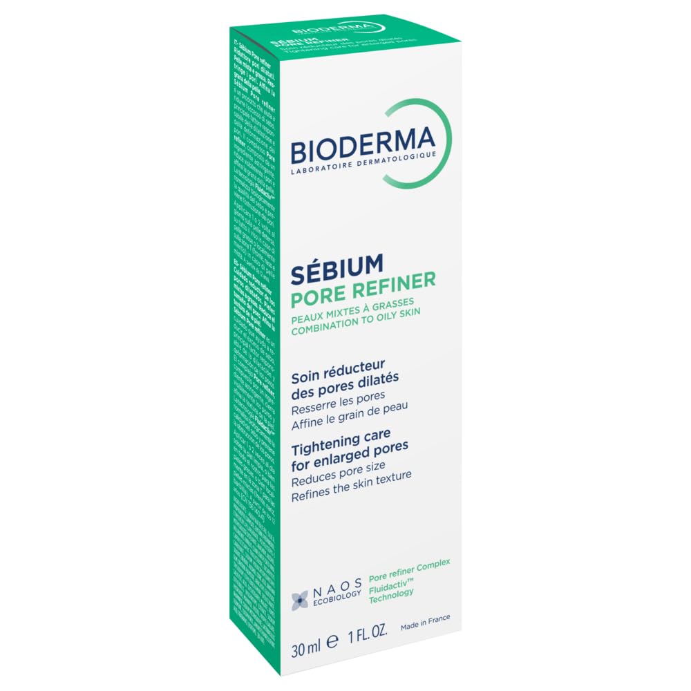 Bioderma Sebium Pore Refiner |Corrective Care Cream for Open Pores | Salicylic Acid & Glycerine For Combination To Oily Skin, 30ml