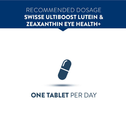Swisse Eye Health+ with Lutein & Zeaxanthin for Healthy Vision Support, Reduces Digital Strain & Fatigue From High Screen Time - 30 Tablets