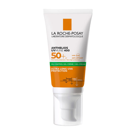 La Roche-Posay Anthelios Sunscreen UVMUNE400 Oil Control Gel Cream SPF50+ |Matte finish Invisible Sunscreen for Oily, Blemish & Acne-Prone Skin, 50 ml
