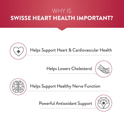 Swisse Heart Health â€“ For Healthy Heart and Cardio Vascular Health, Supports Healthy Cholesterol Level â€“ 30 Tablets