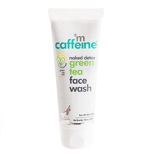 mCaffeine Vitamin C Face Wash for Women with Green Tea & Hyaluronic Acid | Oil Control Face Wash for Oily Skin, Normal Skin & Dry Skin | Natural Detoxifying Face Wash - Rich in Antioxidants | 100ml