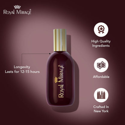 Royal Mirage Original Eau de Cologne | Classic & Timeless Fragrance | Lush Green, Jasmine & Patchouli Notes | Long-Lasting Scent | Perfect for Everyday Sophistication & Special Occasions | 120ml